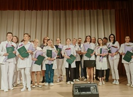 

Праздничная конференция прошла в Онкоцентре им. Н.П. Напалкова image
