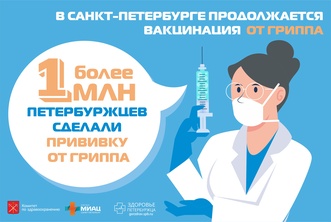 В Санкт-Петербурге привились уже более 1 млн человек рисунок